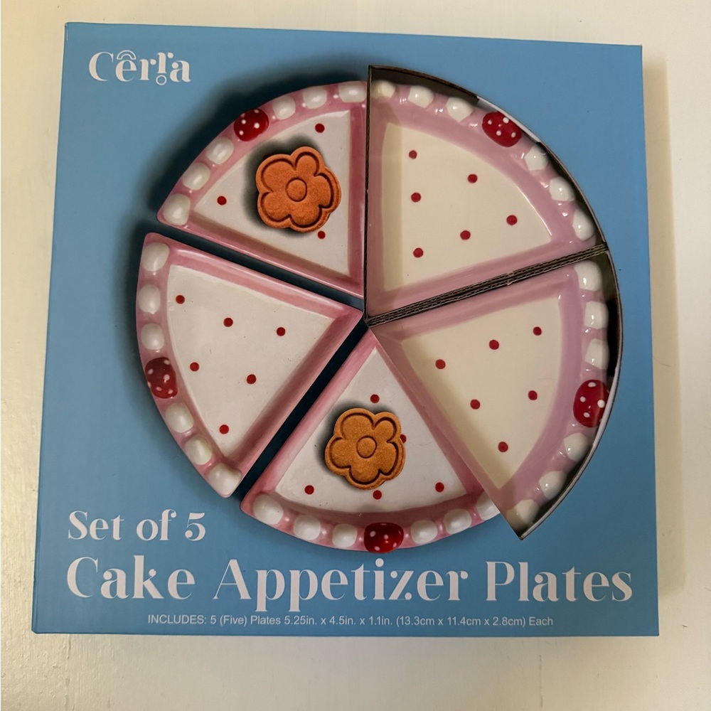 Cerla Cake Appetizer Plates Set of 5